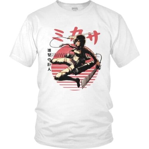 Male Attack On Titan Ato T-Shirt Funny Anime Manga Mikasa Ackerman Tshirt Short Sleeve Hip Hop T Shirt Homme Cotton Tee Merch
