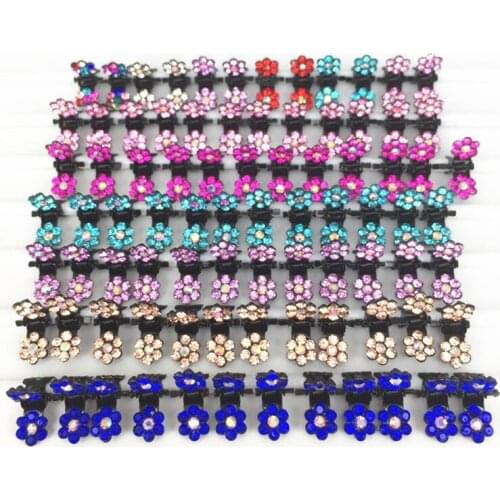 Hot Sale 12pcs/Set Korean Childrens Hair Jewelry Color Drill Small Grab Clip Girls Hair Paw Jewelry Ultra-mini Baby Hairpin