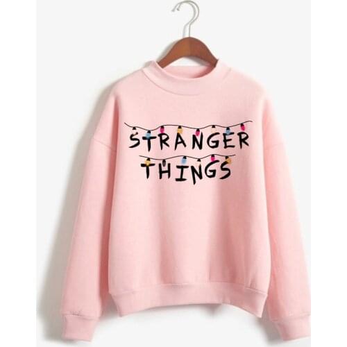 Dropship Stranger Things Hoodies Women/kid Fashion Cotton Female Hoodies Pink Sweatshirts Autumn Stranger Thing Hoodie Clothes