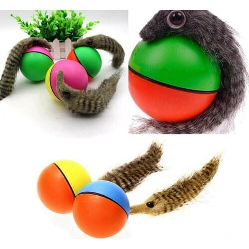 Amphibious Chasing Moving Pet Toys Jumping Rolling Weasel Activation Ball Kids Pets Funny Beaver Toys For Cat Pet Supplies