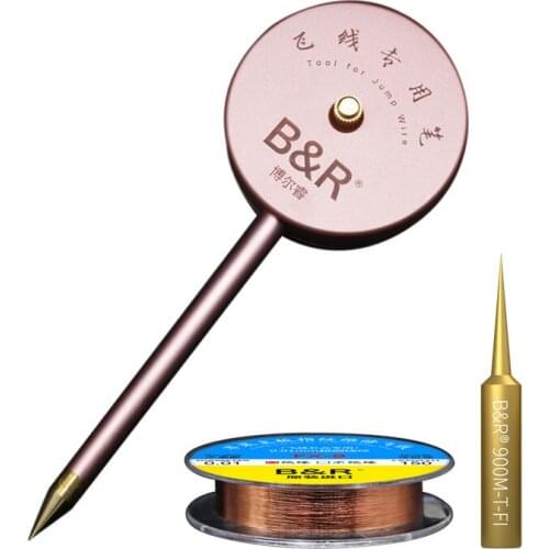 0.01mm 150m Motherboard Fingerprint Flying Line Pen Insulation Jump Wire for Phone Fingerprint Soldering Wire Kit