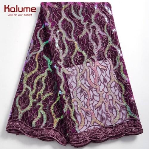 Kalume African Lace Fabric High Quality French Lace Fabric Mesh Nigerian Tulle Lace Fabric For Dress Wedding Lace Fabric F2349