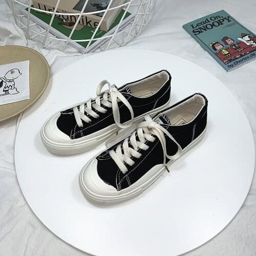 Classic Flat Womens Canvas Shoes Lace Up Comfort Womens Running Sneakers Breathable Womens Vulcanized Shoes Zapatos De Mujer