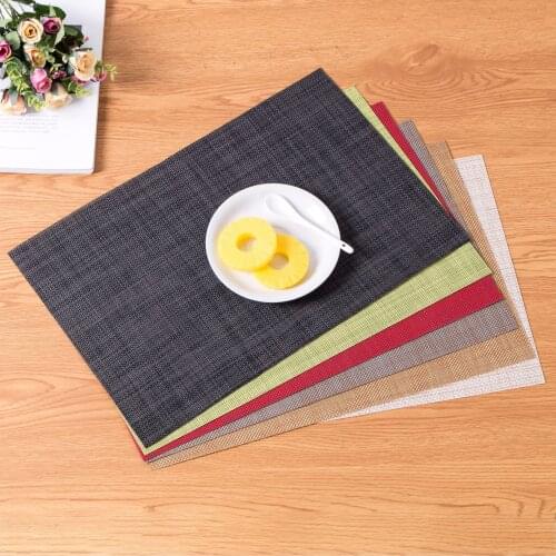 European style hotel restaurant placemat PVC table mat non-slip waterproof insulation pad family table bowl and coaster