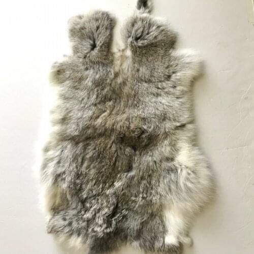 100% genuine rabbit fur rug 40*24cm, natural shaped real rabbit fur mat for furniture upholstery, DIY rabbit fur material SALES