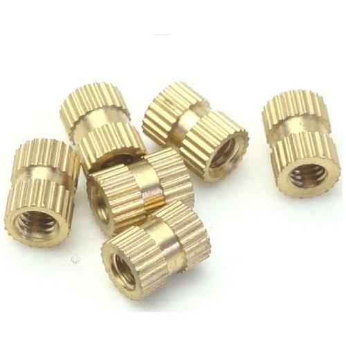 100PCS M4*4*5mm Copper inserts Injection nut embedded parts copper knurl nut