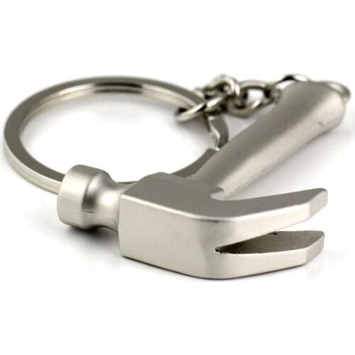 Fashion Mens Car Keychain Ornament Claw Hammer Keyring Creative Metal Key Chain Bag Pendant Gift Key Holder Auto Decor