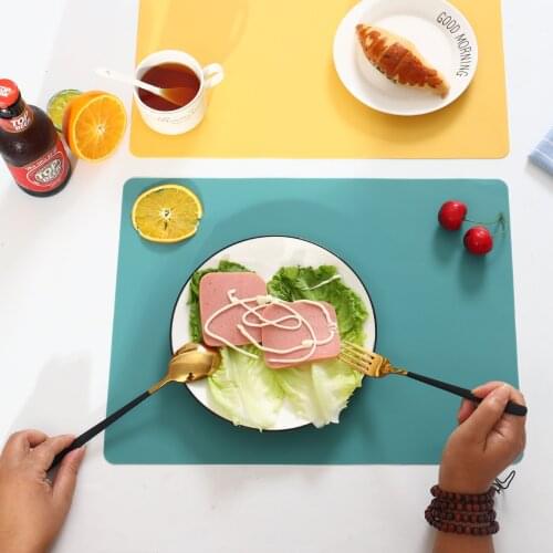New Silicone Waterproof Placemat Table Mat Heat Insulation Anti-Skidding Washable Durable For Kitchen Dining Room
