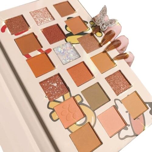 18 Colors Eyeshadow Palette Matte Earth Color Shine Brightening Cosmetics Women Beauty Makeup Easy To Color TSLM1