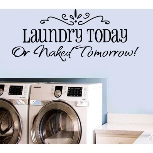 Personalized Wall Decal For Laundry Rooms Wall Stickers Home Decoration Accessories Home Party Decor Wallpaper