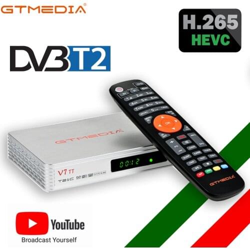 GTmedia V7 TT Terrestrial Receiver 【TT PRO Upgrade Version】 H.265 DVB-T2 Cable TV Receiver With USB WIFI TV Box TDT Decoder