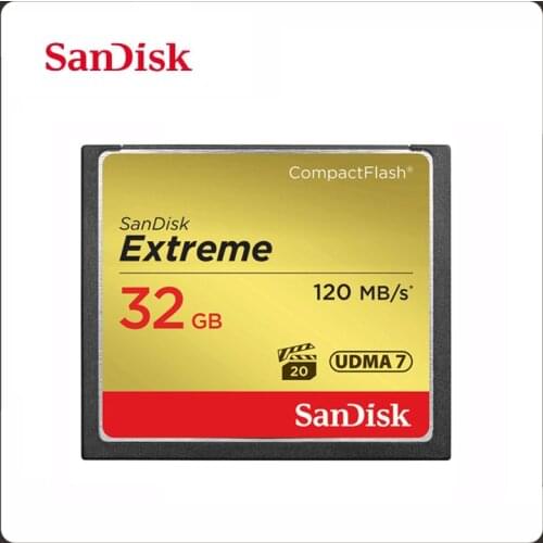 Sandisk Memory Card CF Card 32GB 64GB 128GB Extreme CompactFlash VPG-20 120MB/s For Rich 4K and Full HD Video SDCFXS