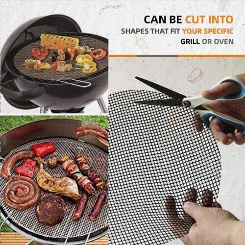 Barbecue Grilling Mat Replacement Mesh Wire Net Non-Stick Grilling Mesh Pads Reusable BBQ Accessories Dropshipping