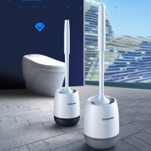 Silicone Toilet Brush Head Toilet Brush No Dead Ends Toilet Cleaning Drainage Toilet Brush Household Bathroom