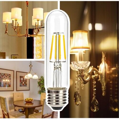 LED Filament light 120V 220V E27 Retro Edison bulbs bombillas Holiday Restaurant Hotel Decor chandelier lighting T30 125 4W lamp