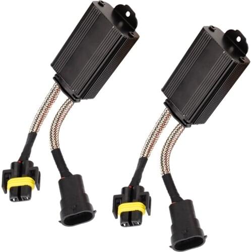 YUNPICAR LED Headlight Canbus Anti-Flicker Harness| Bulbs Resistor Decoder Error Free Conversion Kit for H11 (1 Pair)