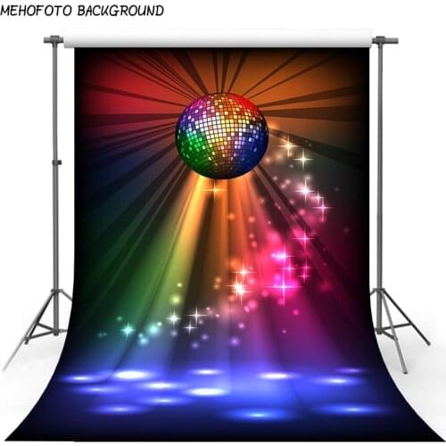 MEHOFOND Party Backdrop Photography Celebrate Party Decoration Dancing Colorful Lights Studio Photo Prop Photocall Photophone