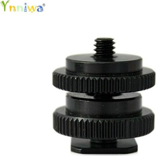 1/4 and 3/8 Tripod Mount Screw with Double Layer to Flash Hot Shoe Adapter Holder Mount Photo Studio Accessories