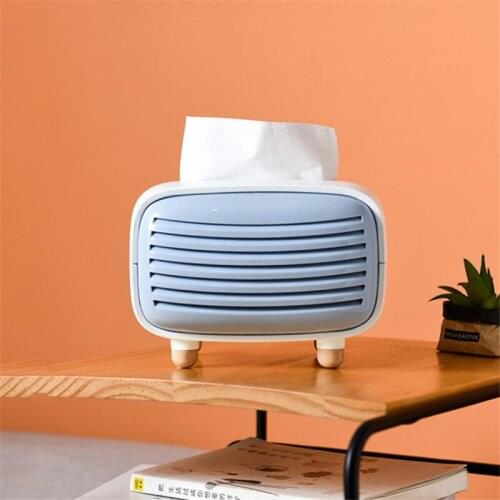 Vintage Radio Facial Tissue Box Cover Napkin Holder Organizer Paper Towel Dispenser Container Bathroom Auto Office Home Decor