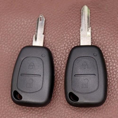 20pcs/lot Car Replacement Key Blanks For Renault 2 buttons remote key shell 206 blade renault card key renault clio remote key