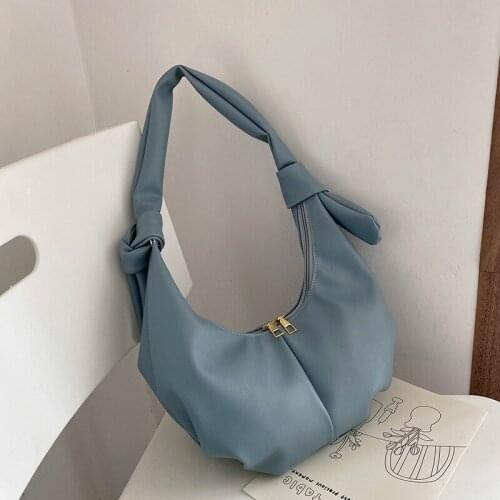 Bag women spring and summer 2021 new trend texture simple one-shoulder underarm dumpling bag
