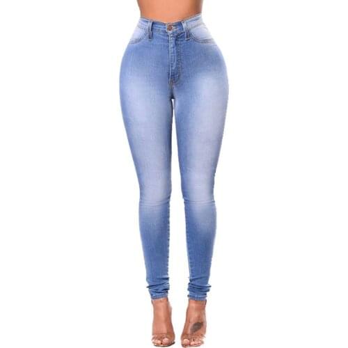 Women Pencil Jeans Trousers Spring Autumn Causal Skinny High Waist Denim Pencil Fashion Slim Fit Jeans