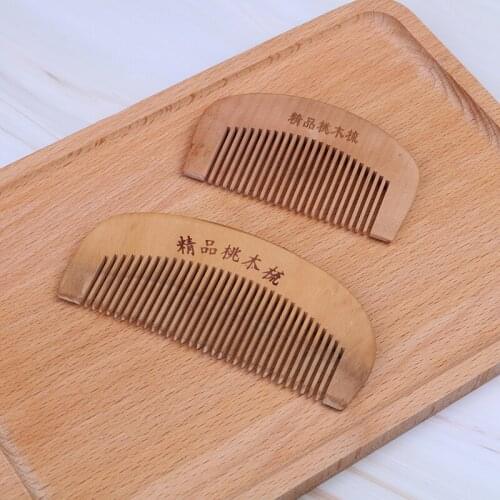 1PCS Sandalwood Anti-Static For Hair Beard And Mustache Combs Hair Brush Handmade Pocket Comb