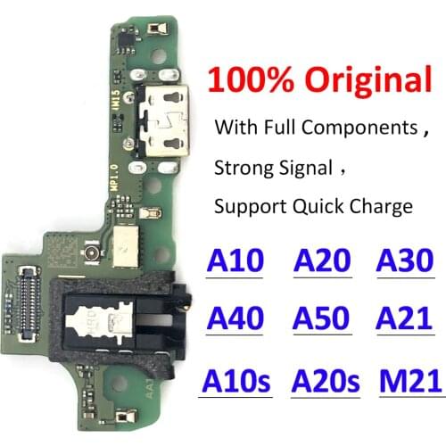 10pcs 100% Original USB Charger Charging Board Dock Port Connector Flex Cable For Samsung A10 A10S A20 A20S A21 A30 A40 A50 M21