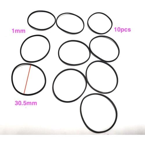 10pcs 30.5x1x1mm transmission drive belt for tape recorder / walkman / repeater / counter cassette deck