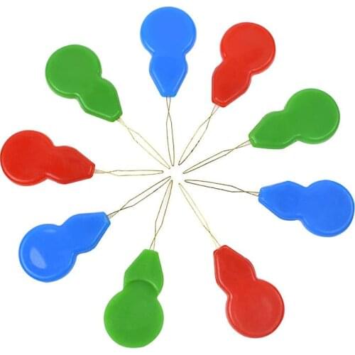 12PCS Plastic Threader Cross Stitch Sliver Bow Wire Needles Multicolor Insertion Tools Sewing Machine DIY Accessories 5BB5921
