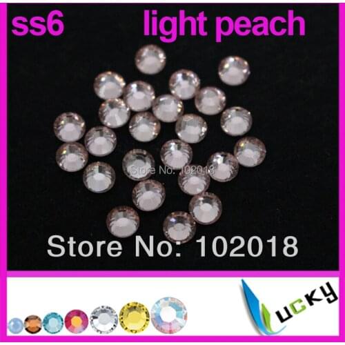 1440pcs! Hot sale highest quality HOT FIX DMC rhinestones Copy swarov 2038 ss6/2mm Light Peach Color Strass crystal Beads
