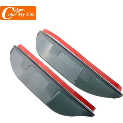 2Pcs/Set ABS Car Visor Rearview Mirror Protection Rain Sun Visor Cover Trim for Peugeot 208 2015-2019 Accessories Color My Life
