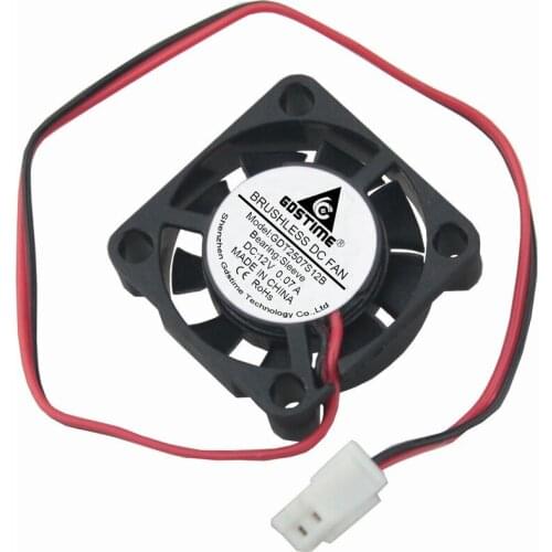 200pcs Wholesale 25mm x 7mm 12V 2Pin Mini Cooler Fan Brushless PC Computer Cooling fan 2507 25MM 7MM Heatsink Fan