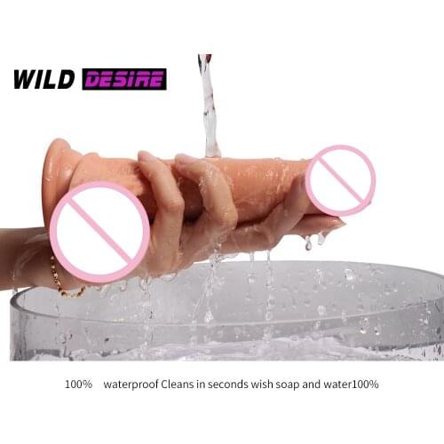 2020 Dildo Anal With Simulation foreskin For Female Masturbators Vagina Massager Artificial Penis Anal Plug With Sucker Adult