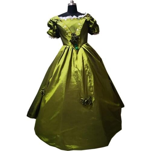 2020 New green Vintage costumes 18th Duchess Retro medieval Renaissance Reenactment Theatre Civil war Victorian dress D-581
