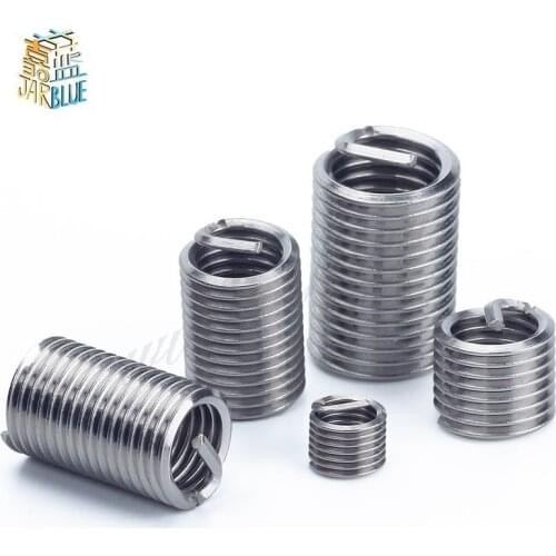 10pcs M12*1/*1.25/*1.5*1D-3D Wire Thread Insert , M7-M11 Screw Bushing , 304 stainless steel Wire Screw Sleeve Thread Repair