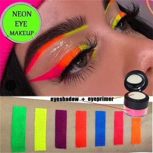 7 Colors Neon Powder Eyeshadow Pigment Matte Mineral Spangle Nail Powder Cosmetics Set Make Up Shimmer Shining Eye Shadow Makeup