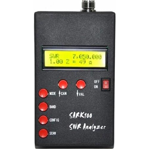 SARK100 1-60 Mhz ANT SWR Antenna Analyzer Meter Tester for Ham Radio Hobbists (no battery)