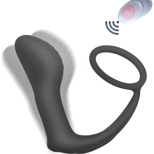 Anal Vibrator Male Prostate Massage Anal Plug Prostate Stimulator Butt Plug Delay Ejaculation Ring Sex Toy for Men Gays Adult