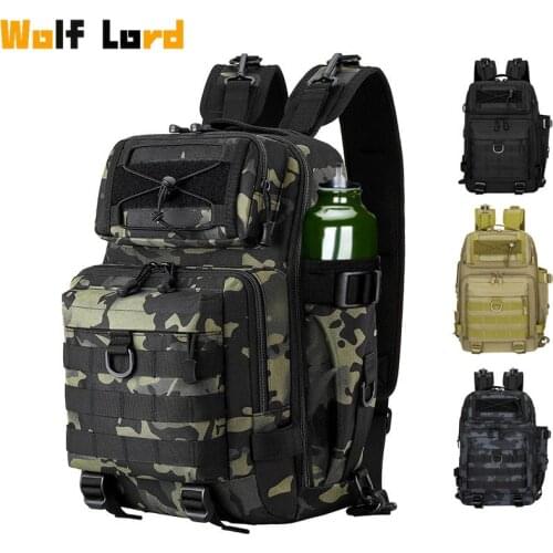 Large Fishing Tackle Bag Fish Bait Storage Waterproof Tactical Backpack Hunting Camping Single Shoulder Military Pack Chest Bag
