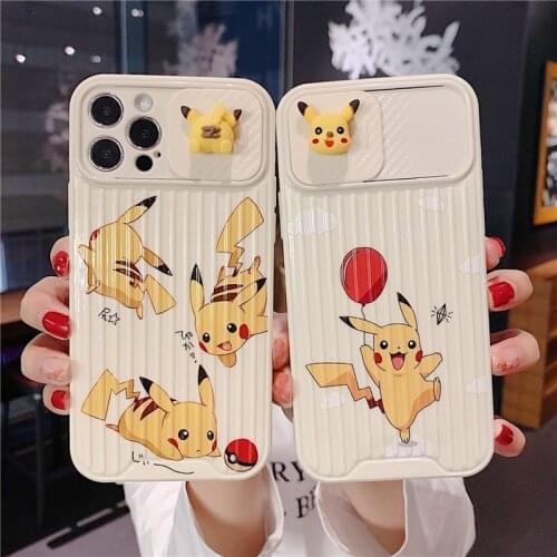 Pokemon Pikachu Phone Case for IPhone 7 / 8 / Plus / X / XS / XR / XS Max / 11 / 12 / Pro /Cute Cartoon Anti-fall Silicone Case
