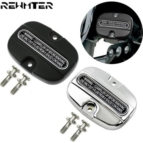 Motorcycle Black/Chrome Rear Brake Master Cylinder Cover For Harley Touring 2008-2018 Electra Street Glide CVO Road King FLHR