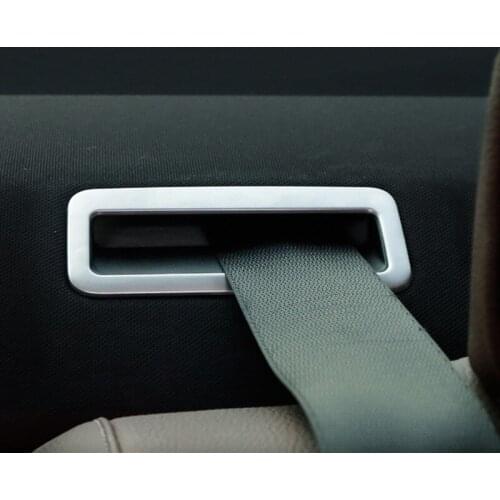 Stainless Steel Car Rear Seat Belt Frame Decoration Sticker Trim For Mercedes Benz E Class W213 E200 E300 2016-17 Accessories