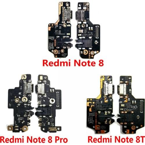 For Xiaomi Redmi Note 8 8T Pro New Microphone USB Charging Port Board Flex Cable Connector Parts
