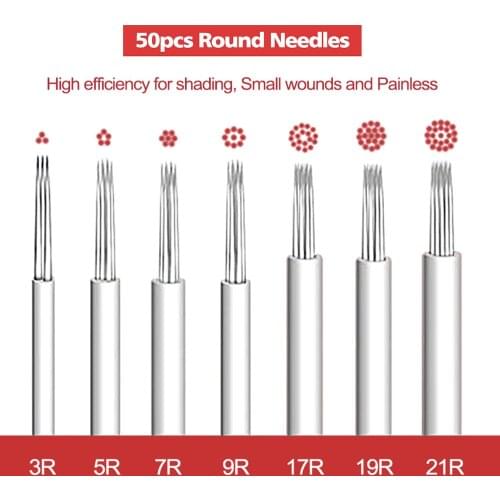 Microblading Needles Eyebrow Tattoo Needle for microneedling pen permanent makeup fog Shading needle Microblading Round Needles