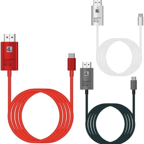 USB 3.1 Type C To HDMI-compatible Video Adapter HDTV Cable Screen Share for MacBook Samsung S10 S20 Note20 Android Phone To TV