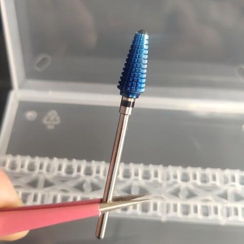 Easy Nail Blue Carbide Nail Drill Bits 3/32" Tornado Carbide Bit Milling Cutters For Manicure Pedicure Nails Accessories Tools