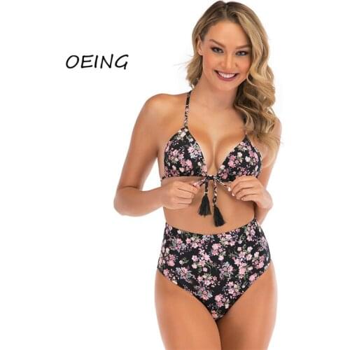 Bikini Set 2 Piece Sets Womens Sexy Swimsuit 2021 Floral Print Bathing Suits Swimming Suit for Women