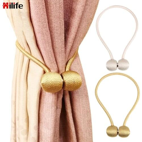 Brief Magnetic Pearl Ball Curtain Strap Curtains Tieback Curtain Decorative Accessories Curtain Buckles Tie Backs