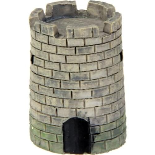 Round Resin Castle Miniature Figurines For Terrariums Dollhouse Fairy Garden Fish Tank Decoration -1*4cm